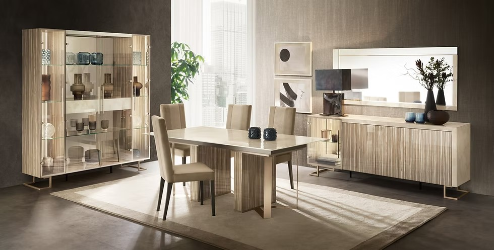 Luce Collection - 7PC DINING SET (6 CHAIRS AND TABLE)