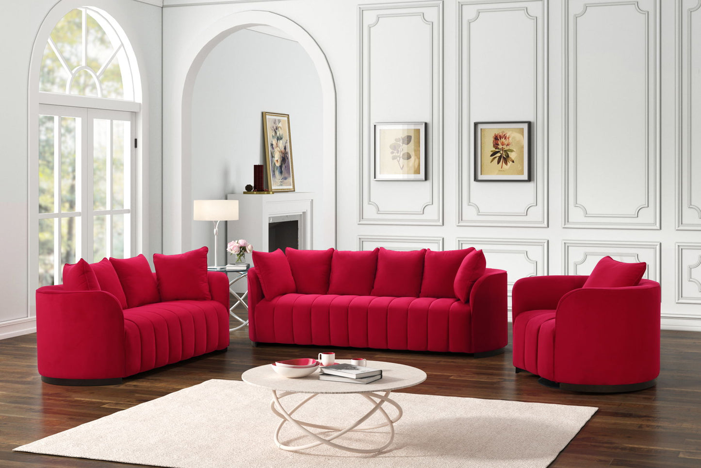 Vogue Black - Sofá, sofá de dos plazas y sillón