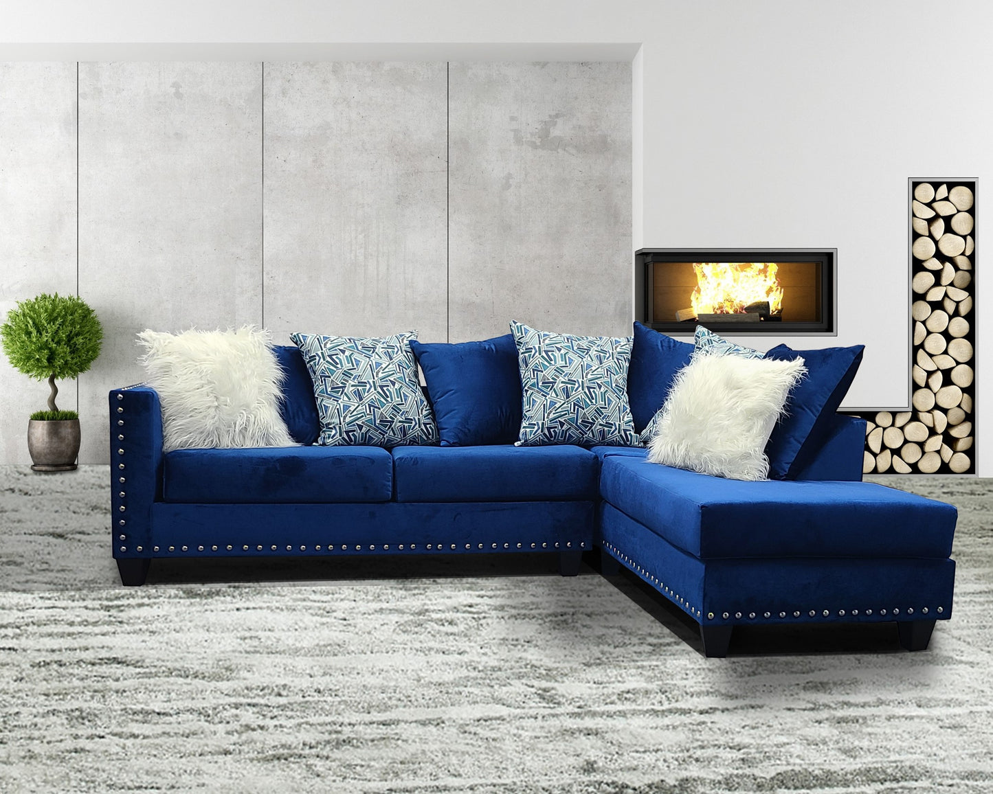 Blue Sectional