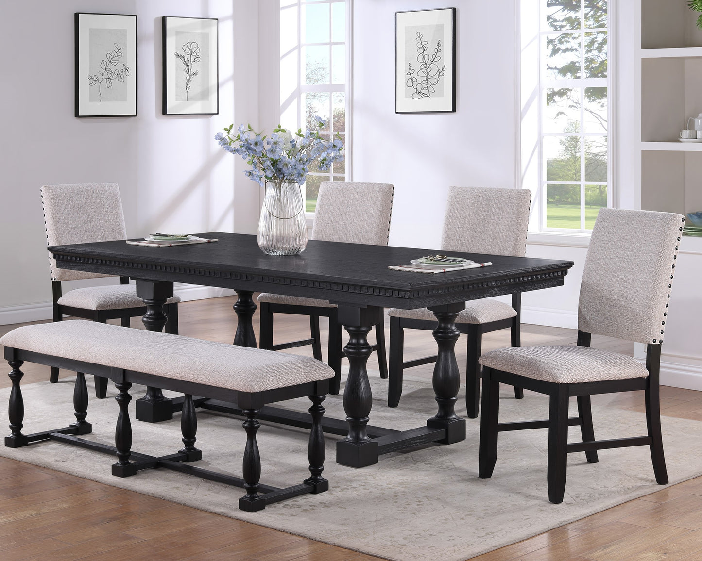 Juego de comedor Regent Charcoal Black