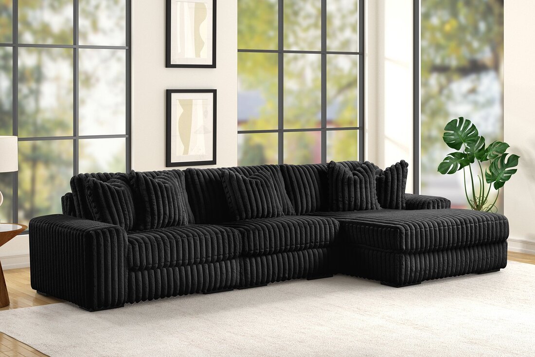 FLUFFY MEDIUM SECTIONAL - 3-PIECE