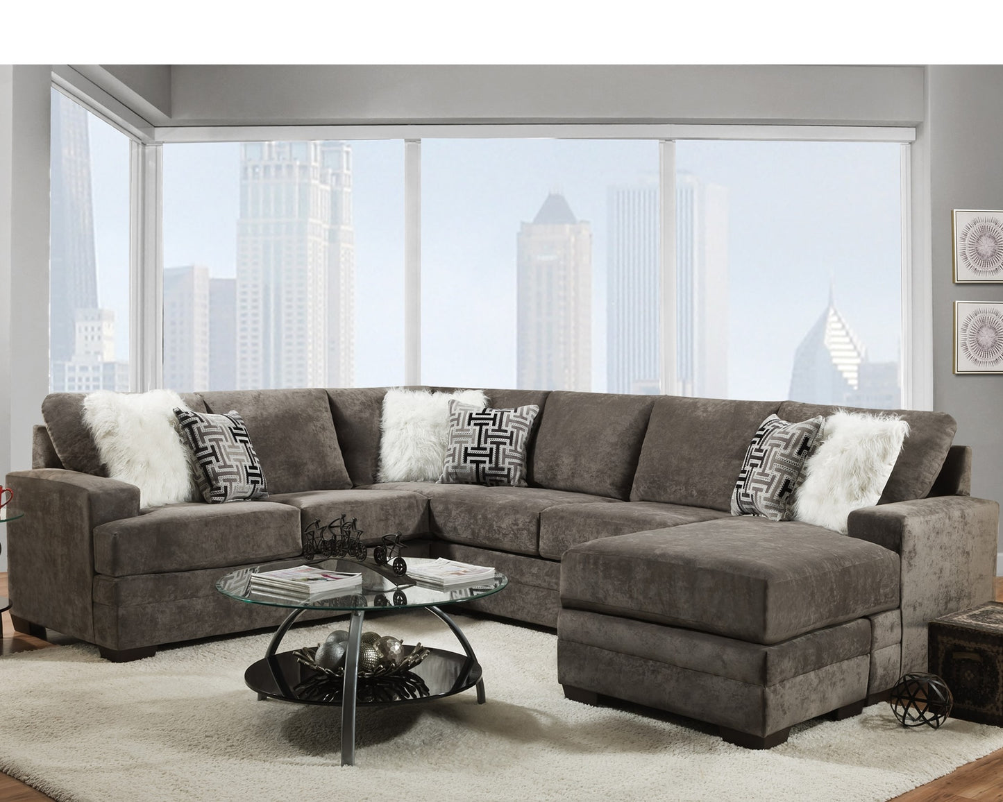 Cloud Charcoal Combo Sectional
