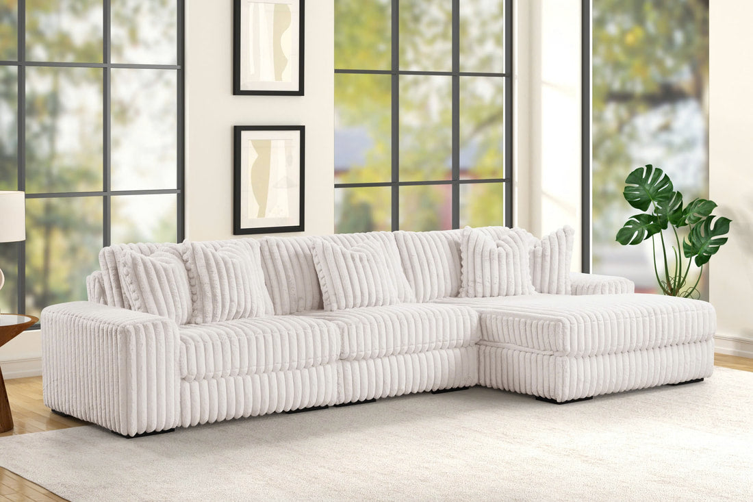 FLUFFY MEDIUM SECTIONAL - 3-PIECE