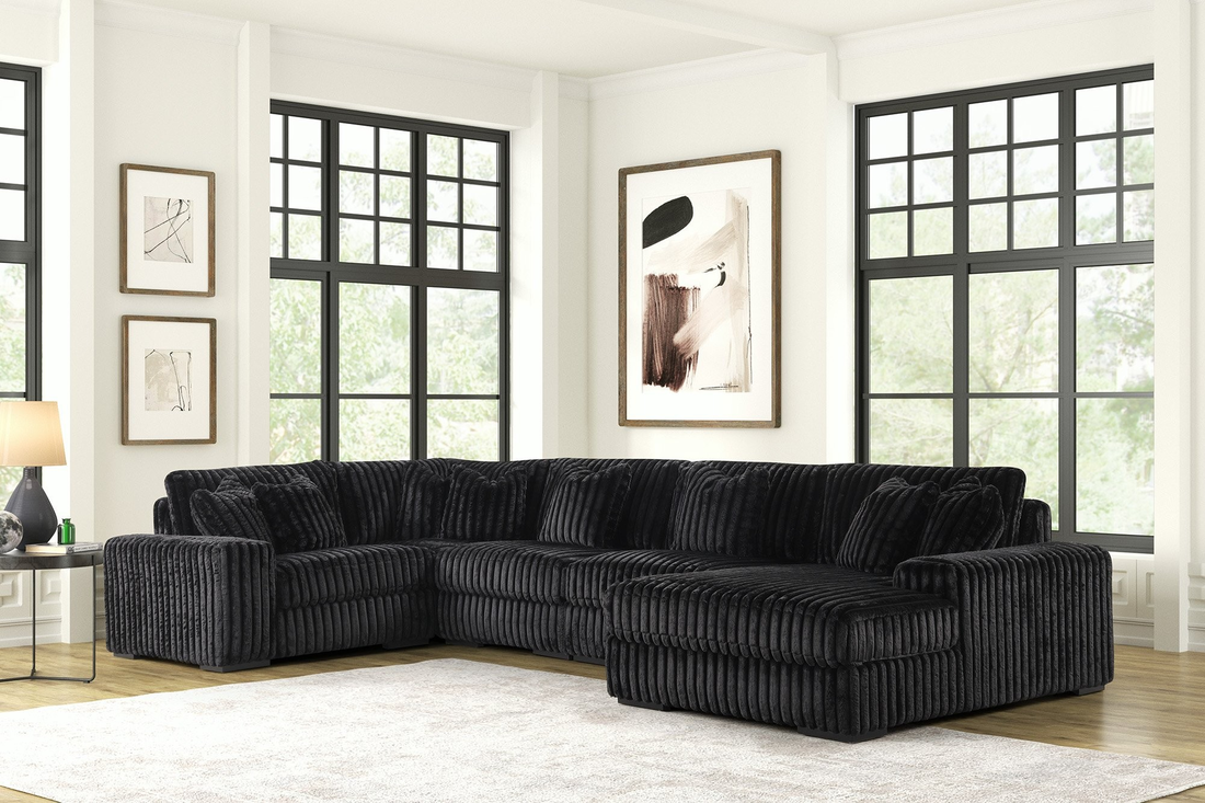 L CORD SECTIONAL WITH LARGE CHAISE