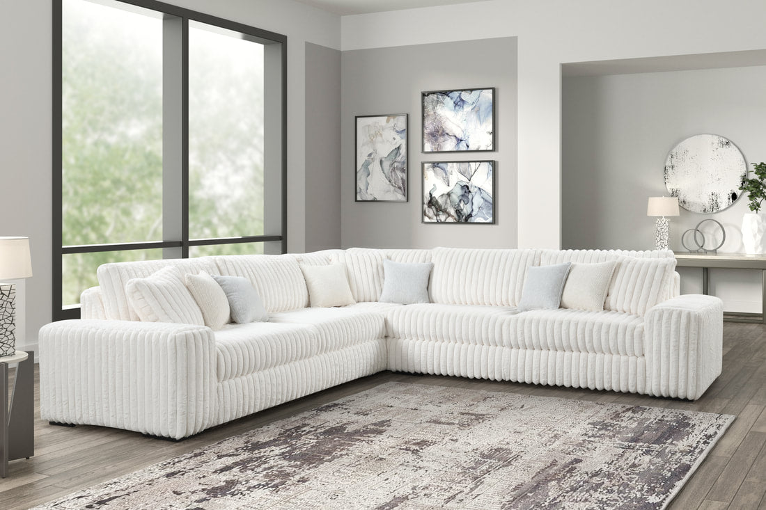XL FLUFFY SECTIONAL W/OUT CHAISE