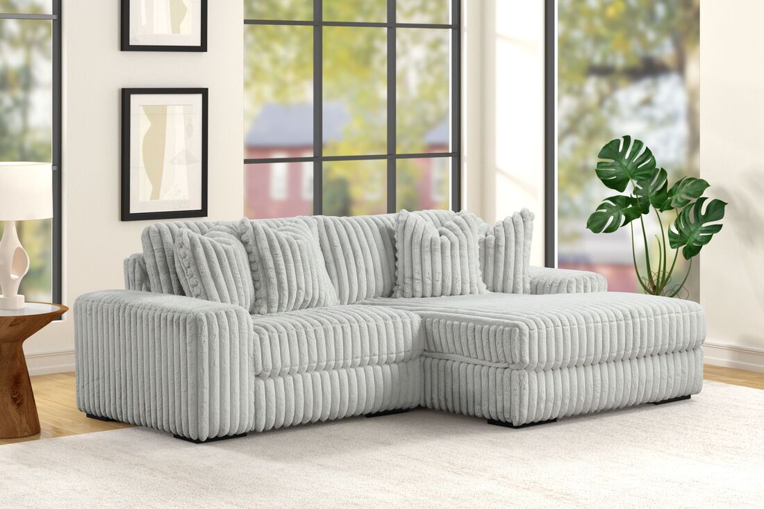 FLUFFY SMALL SECTIONAL - 2-PIECE