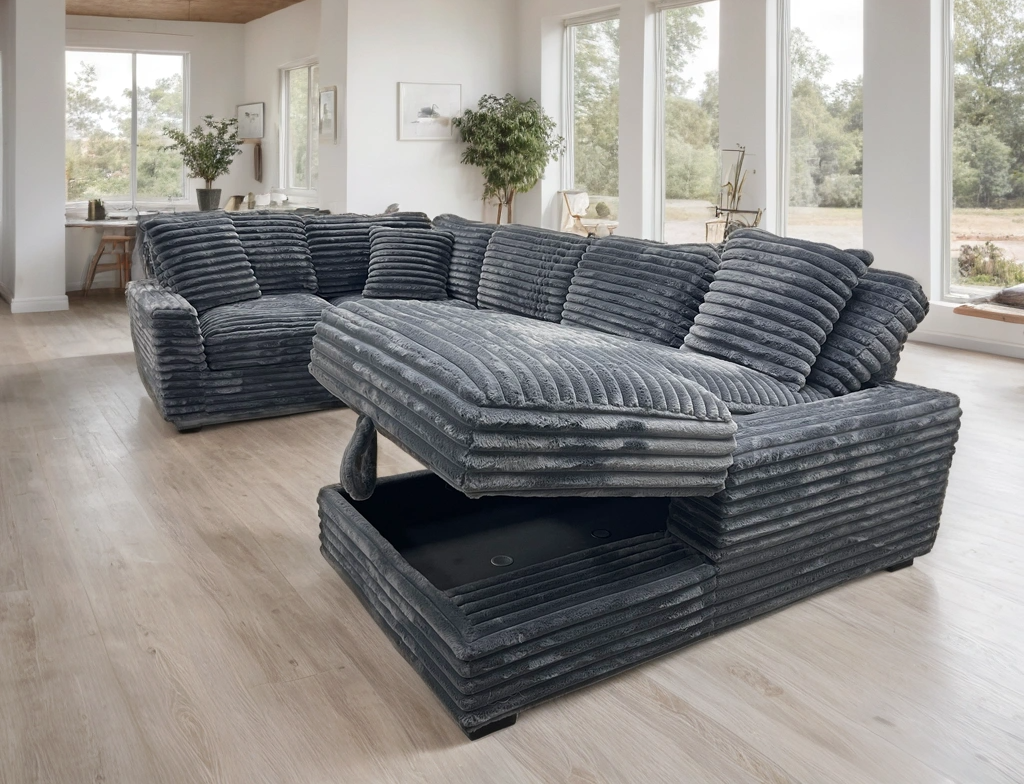 L SECTIONAL W/STORAGE CHAISE