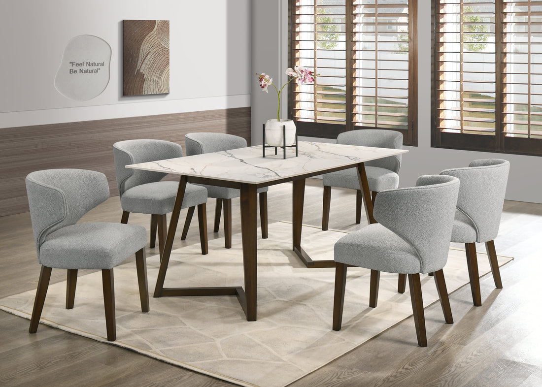 Light Grey Porcelain - Dining Set