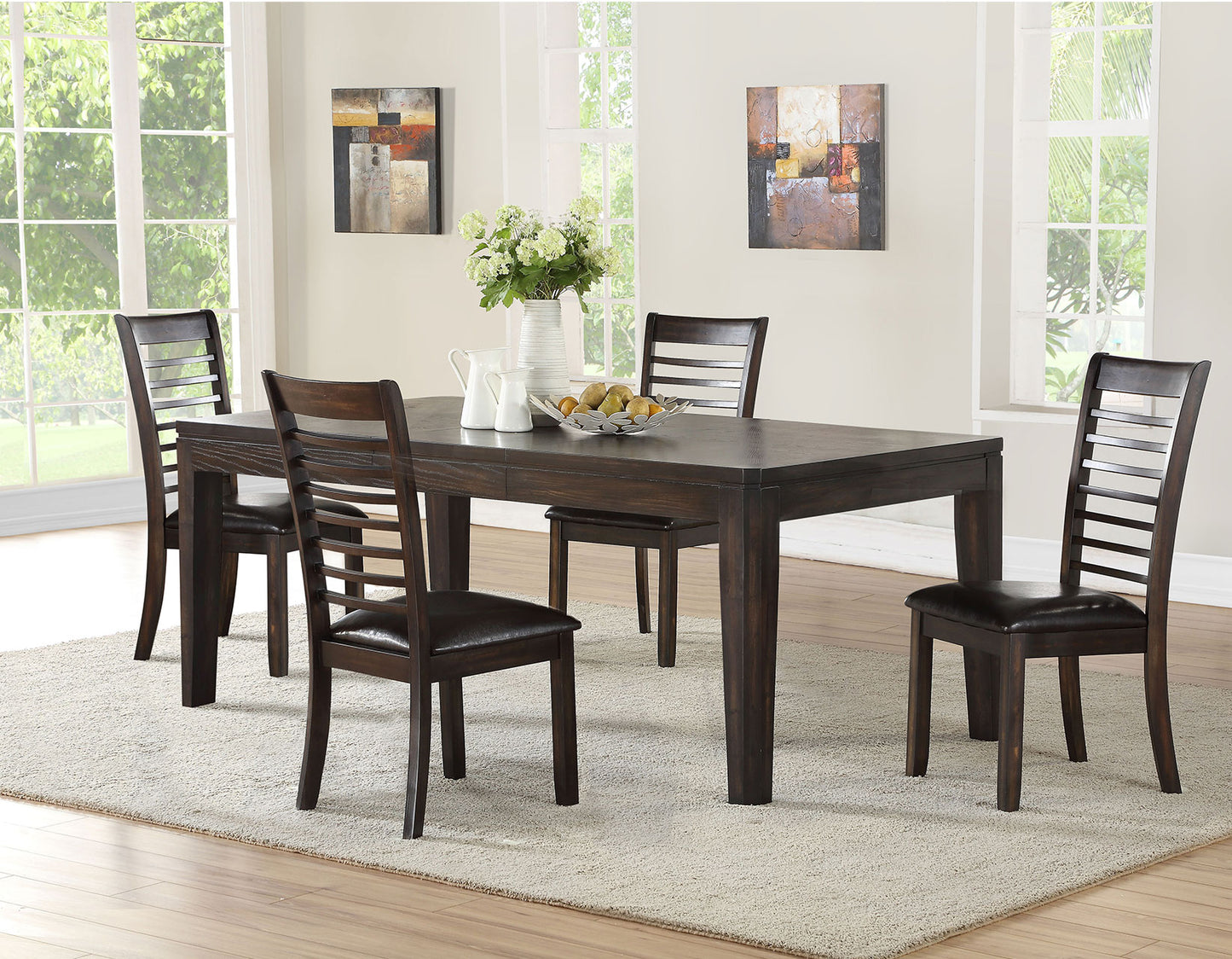 Ally Antique Charcoal Dining Room Set