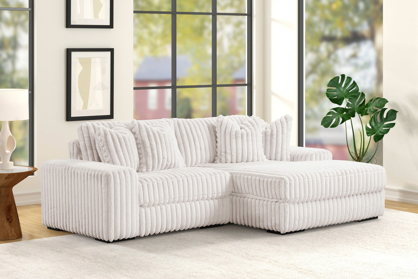 FLUFFY SMALL SECTIONAL - 2-PIECE