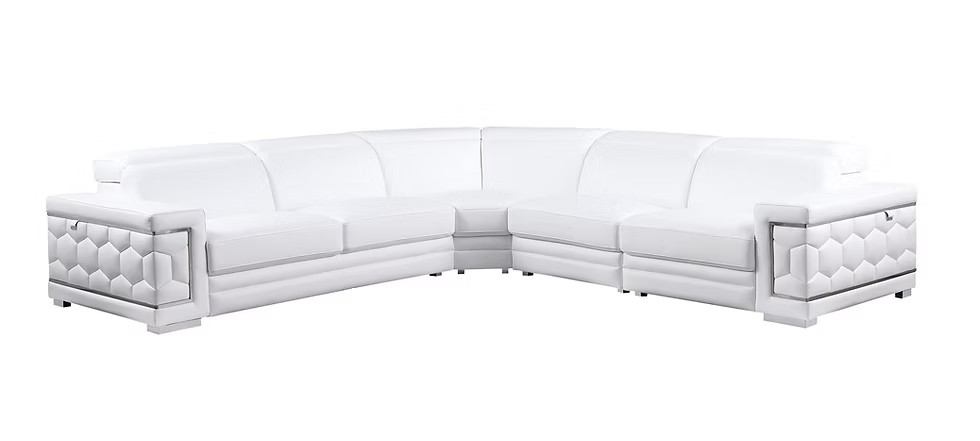 FAVO SECTIONAL - (WHITE & NAVY)