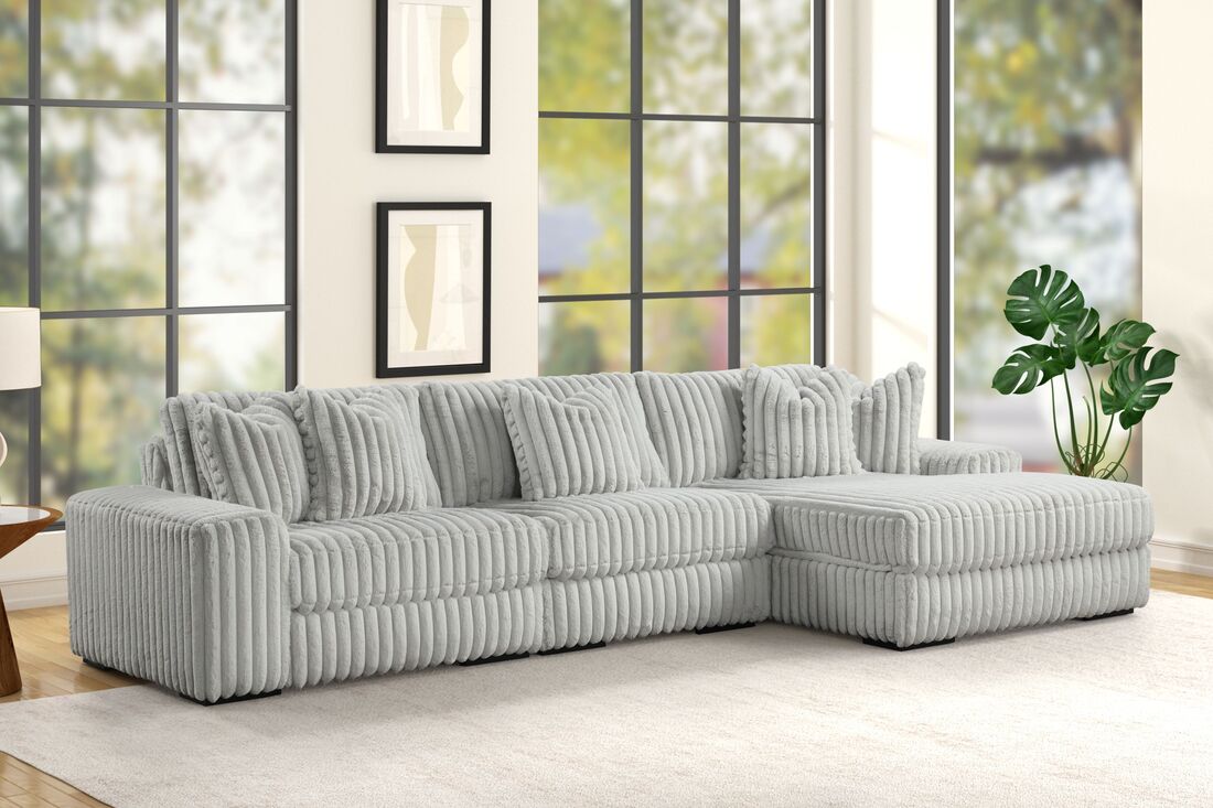 FLUFFY MEDIUM SECTIONAL - 3-PIECE