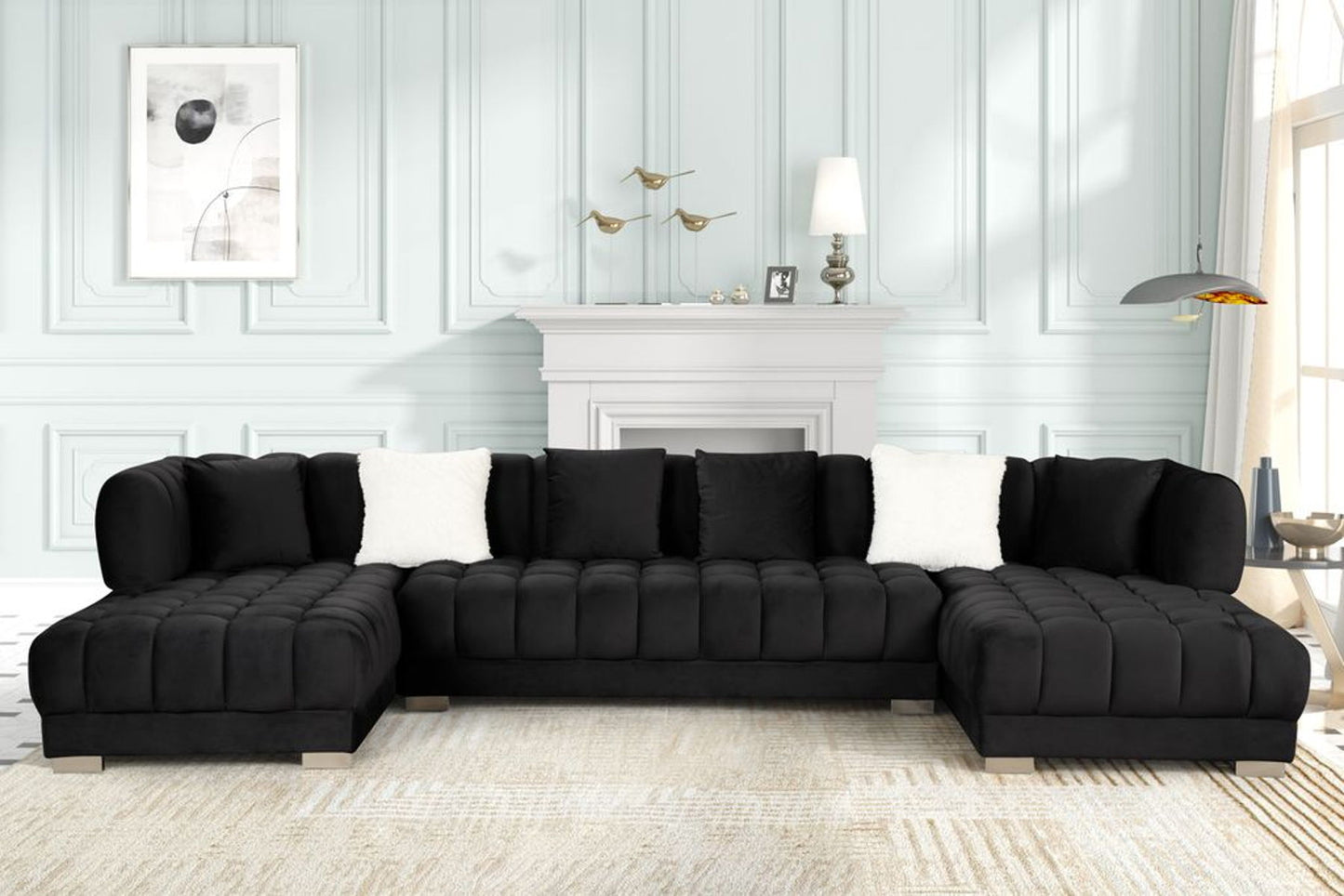 Meridian Sectional Black