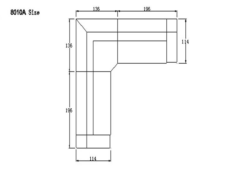 Domo - SECTIONAL (GREY, WHITE & BLACK)
