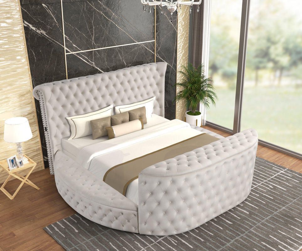 Patron Beige Platform Bed - King