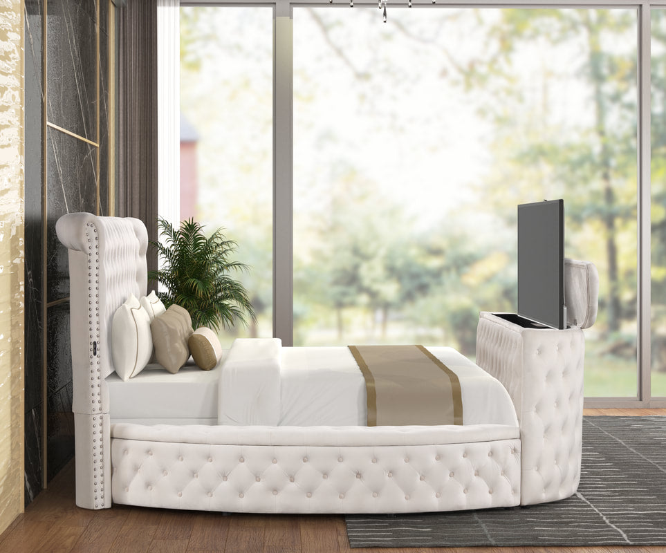 Patron Beige Platform Bed - King