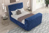 Future Blue Platform Bed - King