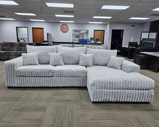 Silver Nashville Plush Sectional