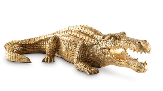 Gold Croc figurine