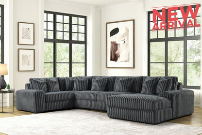 L CORD SECTIONAL WITH LARGE CHAISE