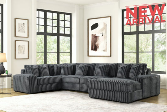 L CORD SECTIONAL WITH LARGE CHAISE