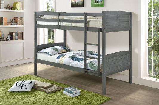 Lego – Twin Over Twin Bunkbed – Gray