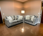 Silver Sofa and Loveseat
