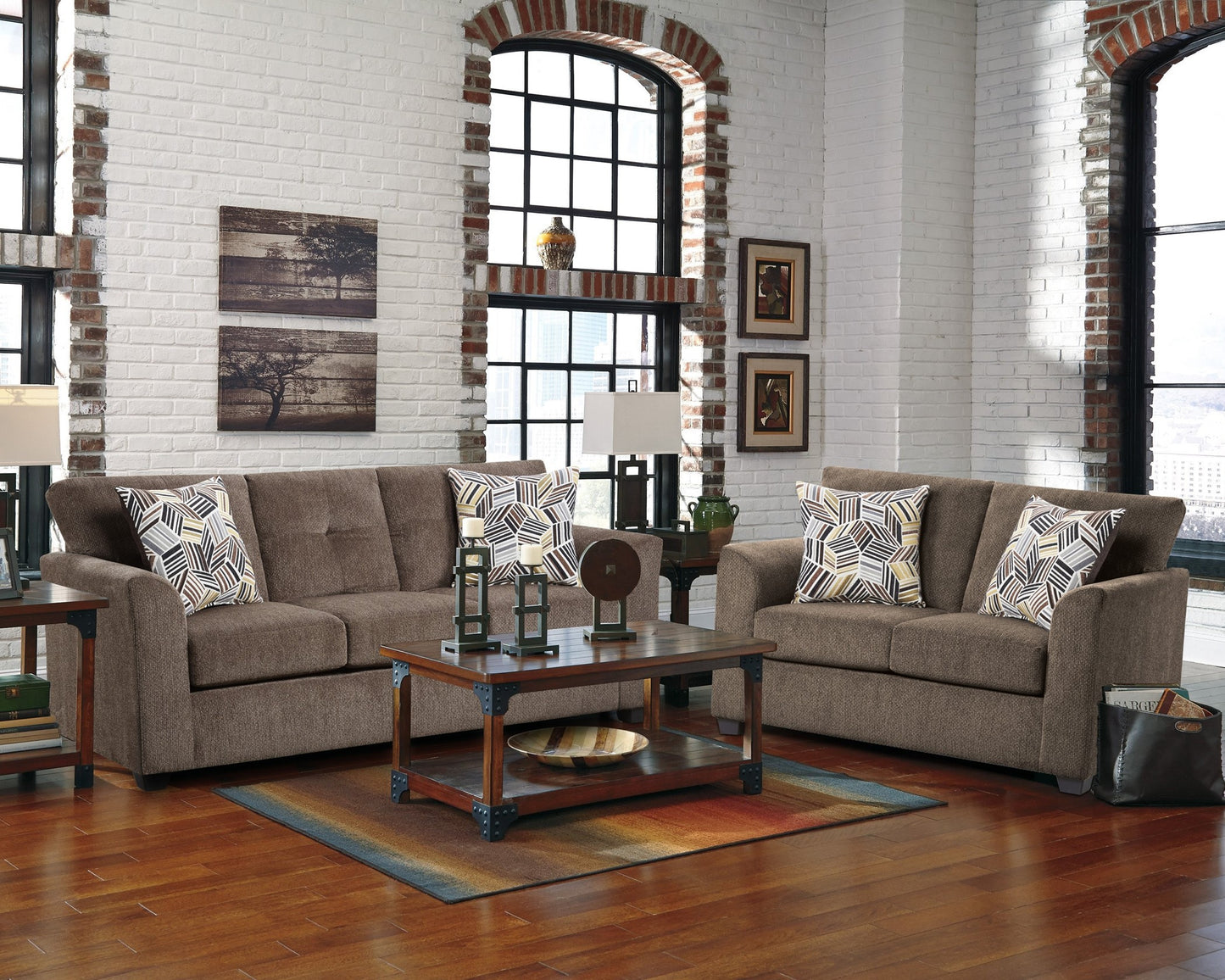 Kennedy Chocolate - Sofa and Loveseat