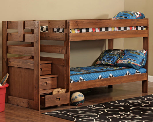 Twin over Twin with Staircase Bunk Bed