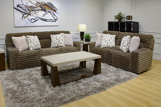 Lynx Mocha - Reclining Sofa and Loveseat