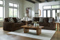 Ashley - Chocolate Corduroy Sofa & Loveseat