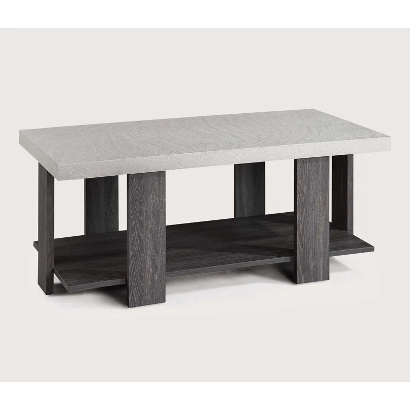 Mesa de centro y dos mesas auxiliares de madera Boris Gray