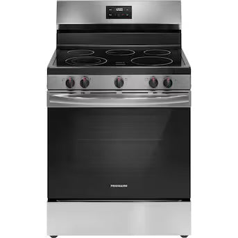 Cocina eléctrica Frigidaire de 30 pulgadas con cubierta de vidrio y 5 quemadores