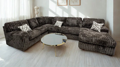 Austin Sectional - Thick Stripe Fabric