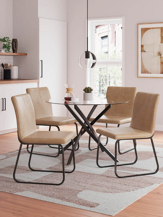BLACK TOAST - 5PC DINING SET