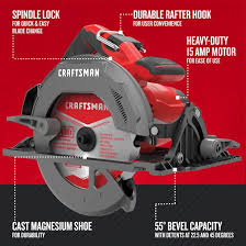 CRAFTSMAN 15-Amp 7-1/4-in Corded Circular Saw