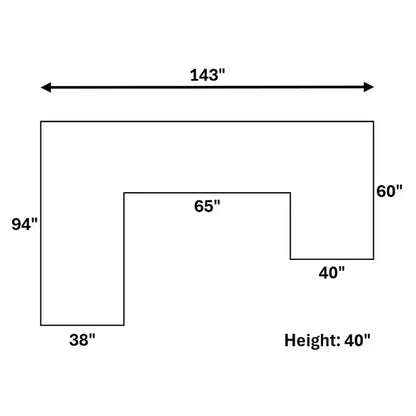 Austin Sectional - Thick Stripe Fabric