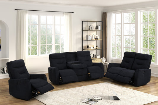 Nina Black - 3PC Power Reclining Set