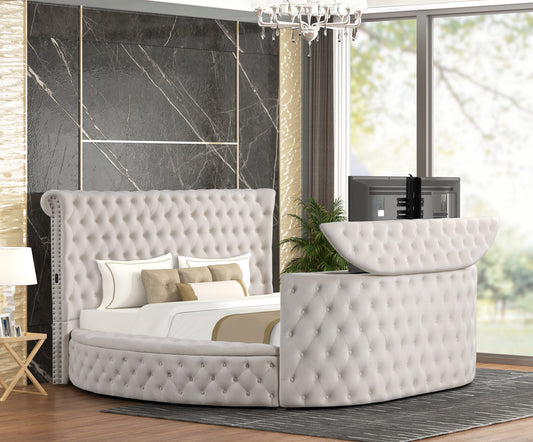 Patron Beige Platform Bed - King