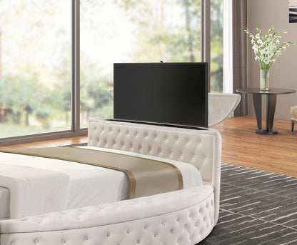 Patron Beige Platform Bed - King