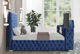 Future Blue Platform Bed - King