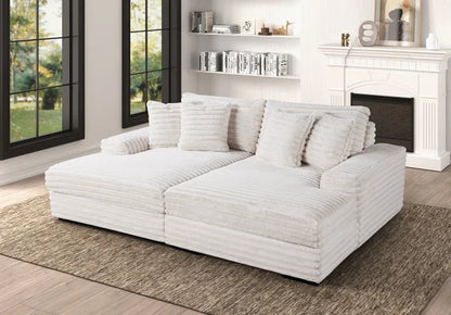 Double Chaise Lounge with Cupholder & Charging Port