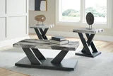 Faux white marble top with brown veining - COFFEE TABLES