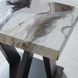 Faux white marble top with brown veining - COFFEE TABLES