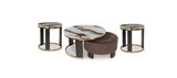 Brown/Brass Finish - COFFEE TABLES