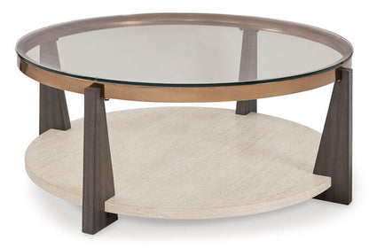 Glass tabletop w/solid wood