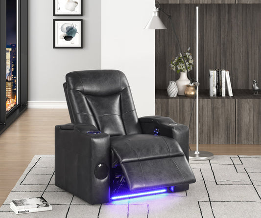 TOPGUN2 Black - Power Recliner (Bluetooth Speaker + Led Light)
