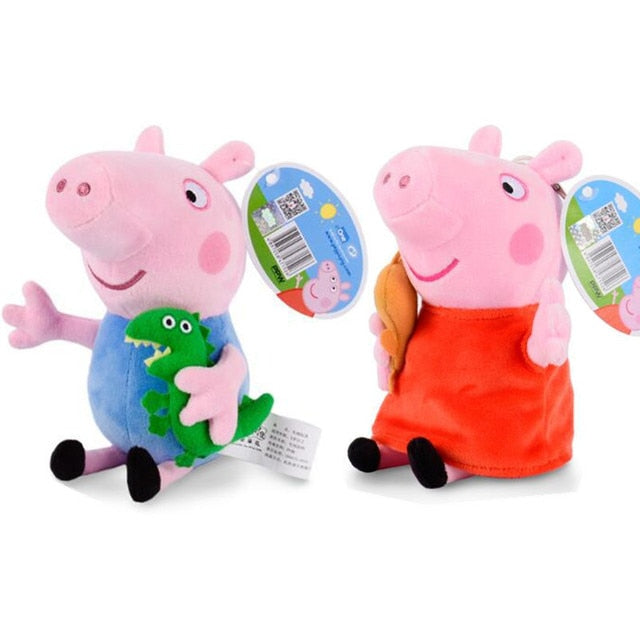 4 Pcs Set Peppa Pig Family - Dress Mom and Dad Set Movable Doll