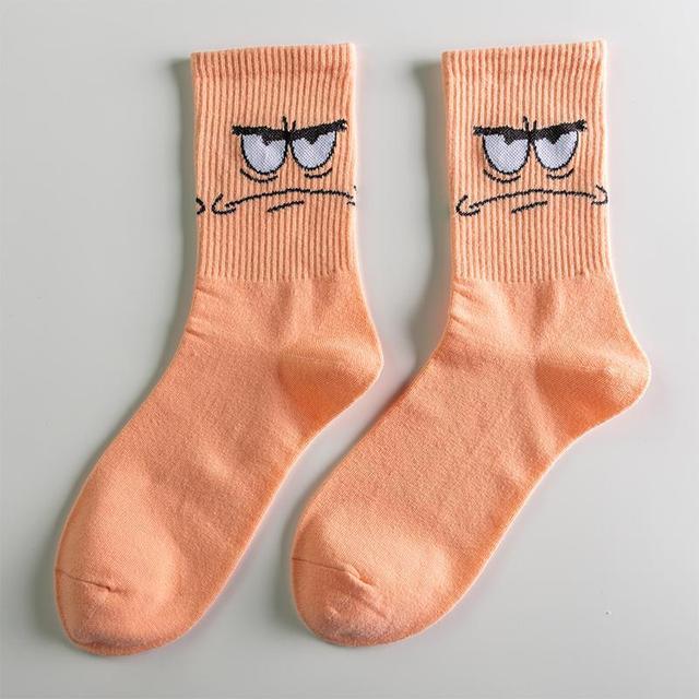 Cartoon Socks SpongeBob, Patrick, Star - Pure Cotton Tube Trend Socks