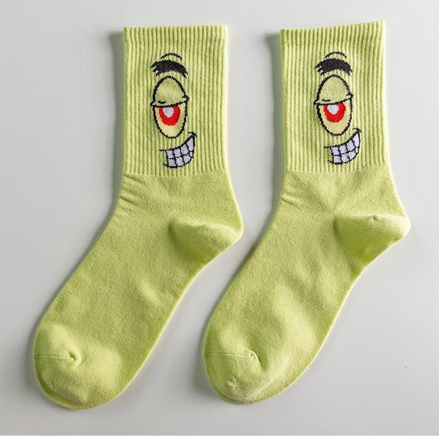 Cartoon Socks SpongeBob, Patrick, Star - Pure Cotton Tube Trend Socks